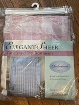 Vintage 90s CWF Checkered Pattern Panel 59”x84” Semi Sheer Rose Pink NOS... - $220.56 MXN