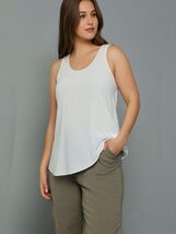 Women Top Style &amp; Co Women White Plus Size Cotton Sleeveless Tank  Size ... - $8.41
