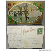 Antique Divided Back Postcard Golden Age Era 1907-1915 Color Print Christmas - £35.39 GBP