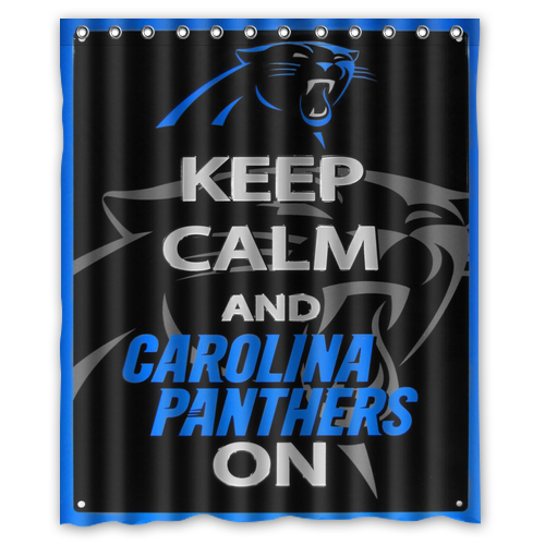 New!!! Carolina Panthers Custom Waterproof Polyester Shower Curtain 4 Size Item image 2