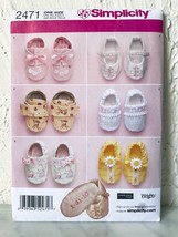Simplicity Baby Shoes Infants Booties Bootees Sewing Pattern 2471 One Size Uncut - £7.53 GBP