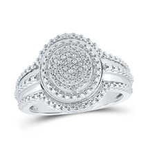 Authenticity Guarantee 
10kt White Gold Womens Round Diamond Cluster Ring 1/8... - $553.71