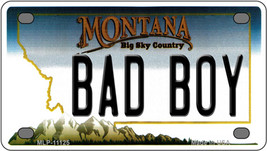 Bad Boy Montana Novelty Mini Metal License Plate Tag - £11.91 GBP