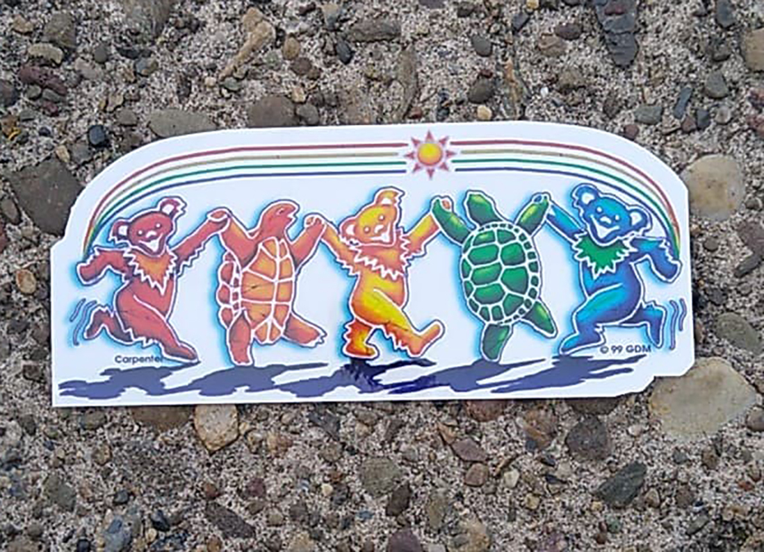 Mini  Terrapins and Dancing Bears Grateful Dead  Sticker Deadhead  Car D... - $3.99