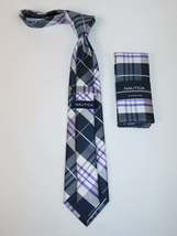 Men's  Nautica Tie and Hankie Set Woven Silky Feel #Nautica-2 Lavender image 5