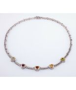 Splendido Multicolore Originale Gemme Collana Set IN Sterling Argento - €339,75 EUR