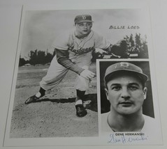 Gene Hermanski Hand Signed Photo Brooklyn Dodgers Baseball  - £7.03 GBP