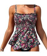Generic Floral Printed Tankini Swimsuit for Women, Retro Spaghetti Strap... - $29.35
