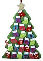 Kurt Adler 23" Countdown Christmas Tree Advent Calendar 24 Pockets w/ Candy Cane - £10.76 GBP