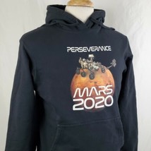 NASA Hoodie Sweatshirt Perseverance Mars 2020 Medium Black Pullover Space Rover - £19.65 GBP