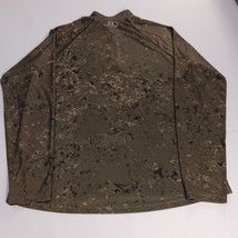 UNDER ARMOUR Fitted Men's 1/4 Zip Green Long Sleeve Pullover T-Shirt Size Large image 2