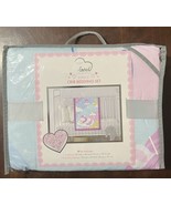 Born Loved 2 Piece Crib Bedding Set Pink NWT 1 Comforter 1 Plush Baby Bl... - £11.70 GBP