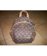 backpack Claire&#39;s brown with hearts diamonds flowers and crowns nwt - $951.97 MXN