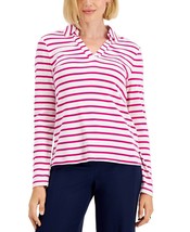 MSRP $25 Charter Club Cotton Striped Johnny Collar Long-Sleeve T-Shirt Size XL - £5.70 GBP