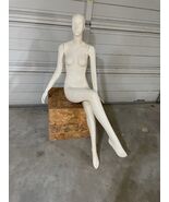 Seated Female Abstract Contemporary Fiberglass Mannequin With Head - $198.00