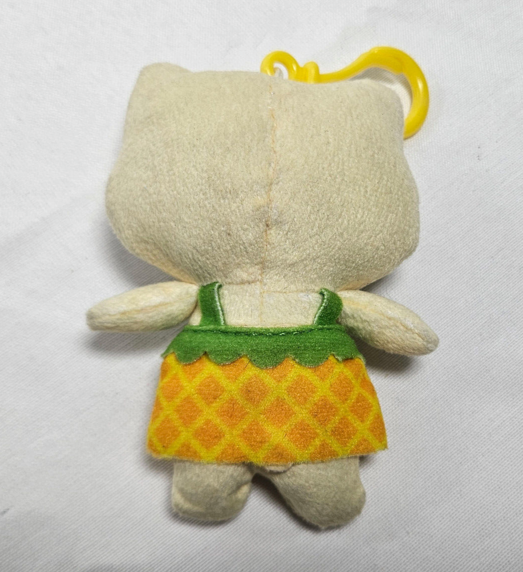 Primary image for Hello Kitty Sanrio 4" Mini Plush Keychain Bullsitoy 2020 Dangler Pineapple Dress