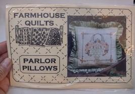 Farmhouse Quilt Parlor Pillow A Ticket, A Tasket Embroidery Pillow Cover Pattern - £8.63 GBP