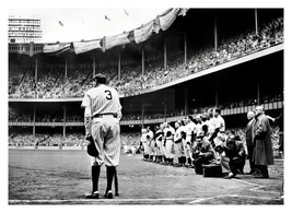 Babe Ruth Farewell At New York Yankee Stadium 1948 Legendary Player 5X7 Photo - £6.65 GBP