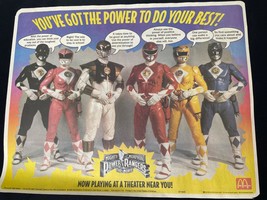 Vintage Mighty Morphin Power Rangers Placemats McDonald&#39;s Movie 1995 - £11.79 GBP