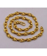 HANDCRAFTED LOTUS CHAIN 22K YELLOW GOLD UNISEX JEWELRY BEST INDIAN JEWEL... - $3,614.71 CAD+