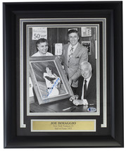 Joe DiMaggio Signed Framed New York Yankees 8x10 Photo BAS A91745 - £310.14 GBP