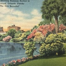 Florida Vintage Postcard Orlando Lake Eola - £7.95 GBP