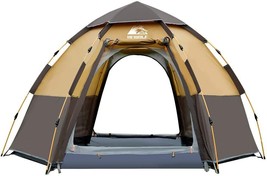 Hewolf Waterproof Instant Camping Tent - 2/3/4 Person Simple Quick Setup Dome - £146.25 GBP