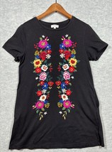 Umgee Womens Dress S Black Floral Embroidered Mini Embroidered Boho - $406.24 MXN