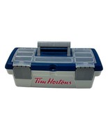 Vintage Tim Hortons Timbits Lunch Box Tackle Box Tool Box Blue Plastic - $56.37