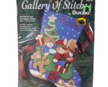 NEW 1997 Sled Full of Toys Tree Christmas Stocking Kit Felt Sequin Bucil... - $19.40