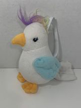 Gymboree small plush bird coin purse white children's hand bag pastel bl... - $8.41