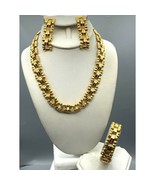 Quality Vintage Tank Track Jewelry Parure, Matching Book Chain Necklace ... - £59.34 GBP