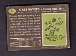 1969 Topps Football #51 Gale Sayers Chicago Bears - £66.88 GBP