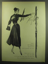 1949 Lord &amp; Taylor Dress Ad - Leopard. Real Leopard, sports the waist - £14.77 GBP