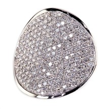 18k or Blanc Diamant Plaque Hyperbolique Paraboloid Pringle Taille Bague 5.25 - £3,403.68 GBP