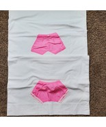 Vintage HIS HERS Pillow Case Cover SET of 2 Pink Bloomers 28x20 Inch - $14.00