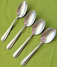 Hampton Silversmiths Stainless 4 Soup Spoons 247 China HSV81 Pattern, 7.5&quot; - £18.34 GBP