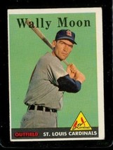 Vintage Baseball Card Topps 1958 #210 Wally Moon St Louis Cardinals Outfield - £9.80 GBP