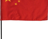 China - 8"X12" Stick Flag - 8" x 12", Without Fringe - $11.94