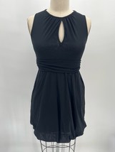 Sweat Pea Mesh Bubble Mini Dress Sz M Black Sheer Keyhole Sleeveless  - £26.95 GBP