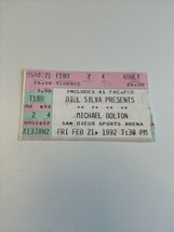 MICHAEL BOLTON Concert Ticket Stub San Diego Sports Arena 02/21/92 - $10.00