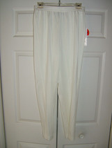 Eccobay Size Medium Ladies Short Winter White Elastic Waist Pants (NEW) - £13.21 GBP