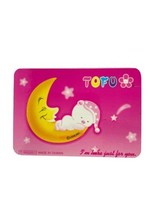USW Tofu Pink Piglet on Moon Address Book Foldable Wallet Size Japanese ... - $9.75
