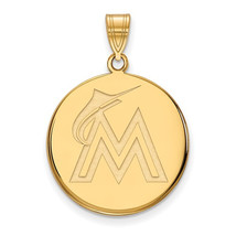 SS w/GP MLB  Miami Marlins Large Disc Pendant - £55.38 GBP