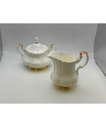 Royal Albert Bone China VAL D&#39;OR Creamer &amp; Sugar Bowl Set - €95,20 EUR