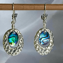 TG# #Sterling 925 Silver &amp; Abalone Dangles - £47.48 GBP