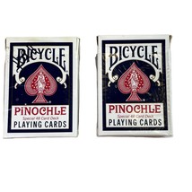 Set of 2 Pinocle Playing Bicycle Cards Special 48 u Card Deck Air Cushio... - £8.50 GBP