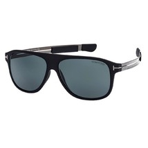 TOM FORD FT0880 02V Matte Black/Blue 59-13-140 Sunglasses New Authentic - $161.65