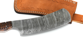 Beautiful Custom Hand Made Damascus Steel Hunting Bowie Knife With Rose Wood - £67.23 GBP