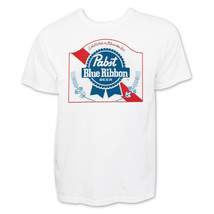 Pabst Blue Ribbon Classic Logo T-Shirt White - £28.11 GBP+